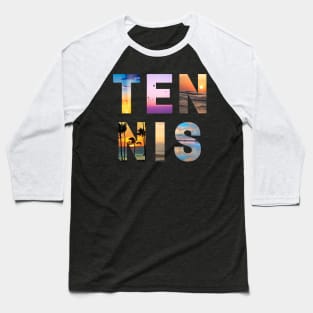 US Open Photographic Sunset Letters Tennis Baseball T-Shirt